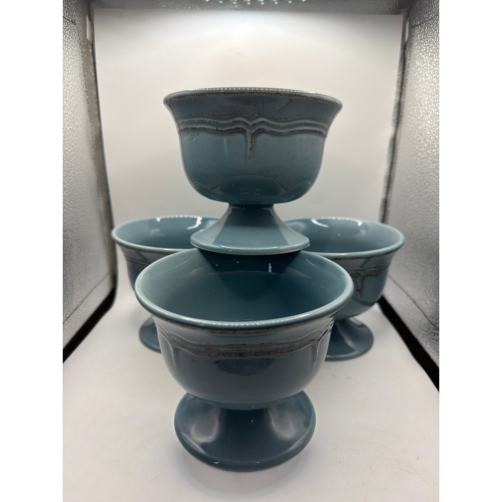 4 Todd English Gourmet Tuscan Blue footed dessert bowl